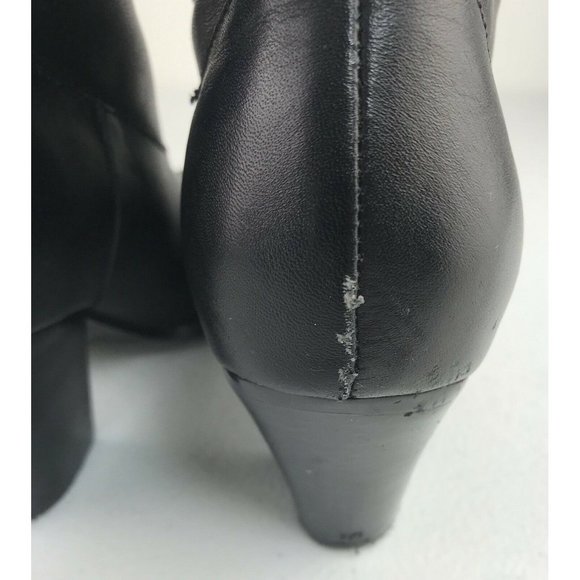 TWO LIPS Chessa Black Embroidered Western Style Leather Boots Sz 6.5 - Picture 7 of 7